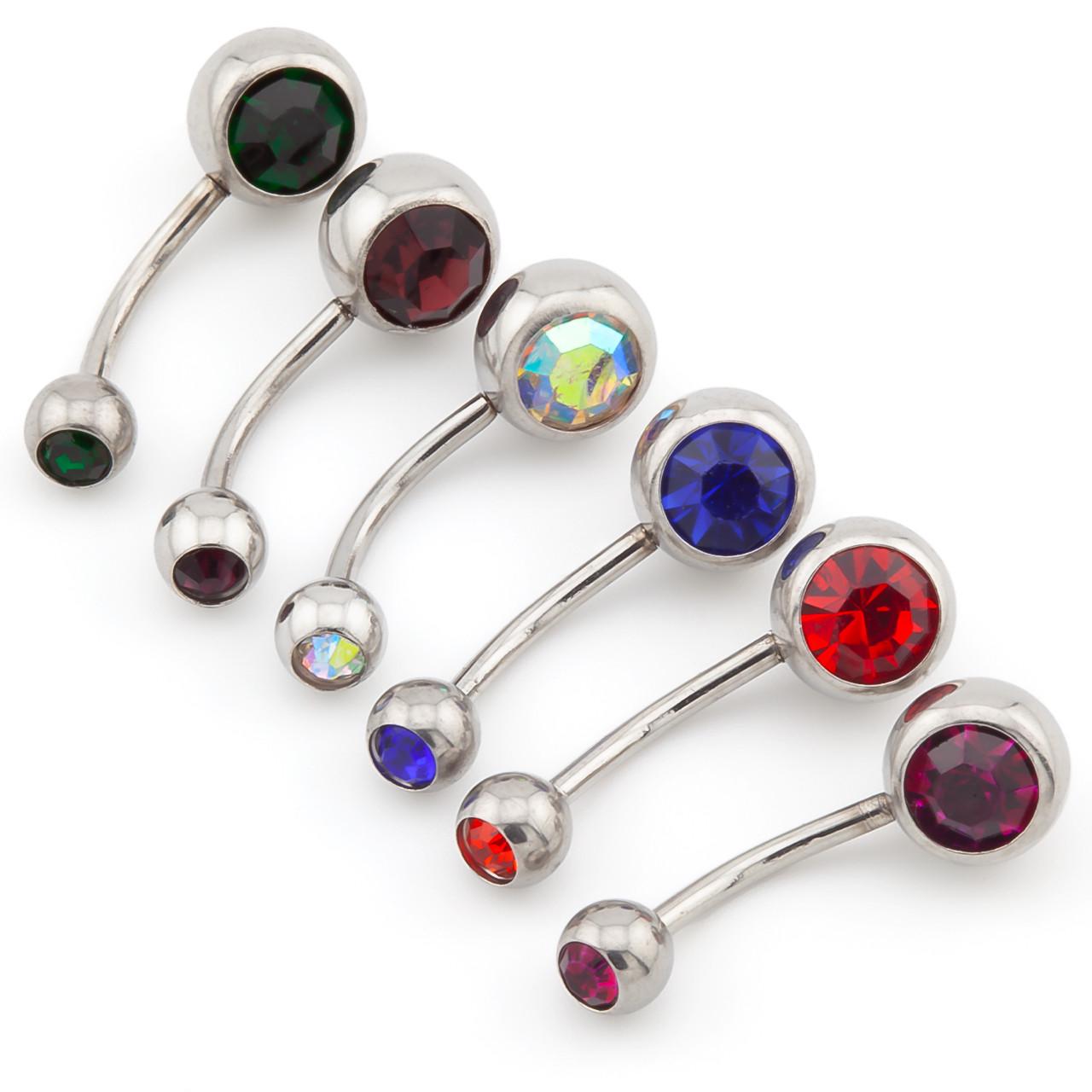 Набор подарочный пирсинга Банан из нержавеющей стали 6 шт. (НП1107п10)