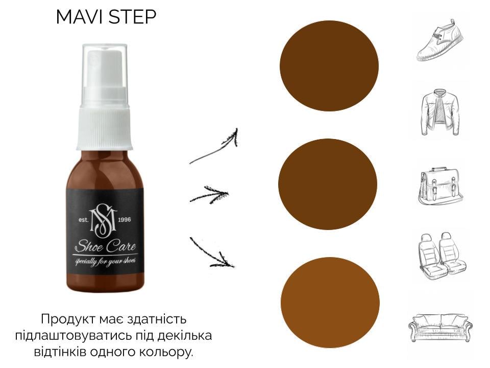 Жир норки для взуття MAVI STEP-Grease Spray 25 мл Коричневий (E03/168/025) - фото 3