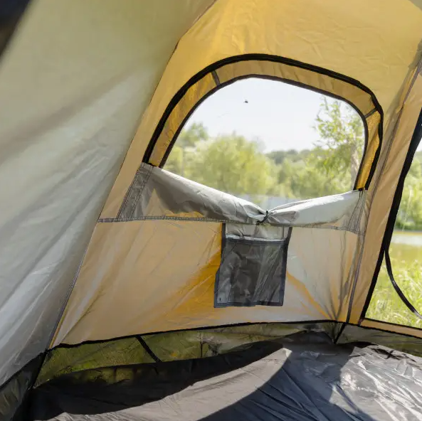 Палатка туристическая шестиугольная трехместная 240х210х130 см Зеленый (LU-020) - фото 14