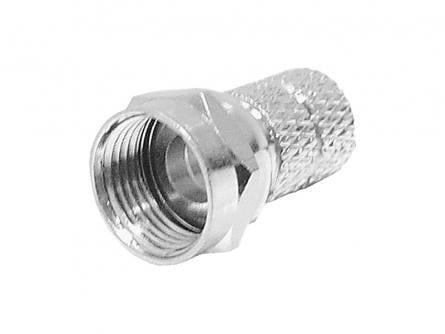 Штекер телевизионный F-накрутка металл UR 6,5 мм/18,5 мм (2268025740)