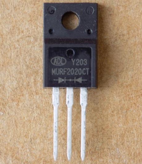 Діод MURF2020CT для MUR2020FCT/TO220F-3pin загальний катод (50880)