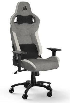 Крісло комп'ютерне для геймера Corsair T3 Rush Gray-White (CF-9010058-WW)