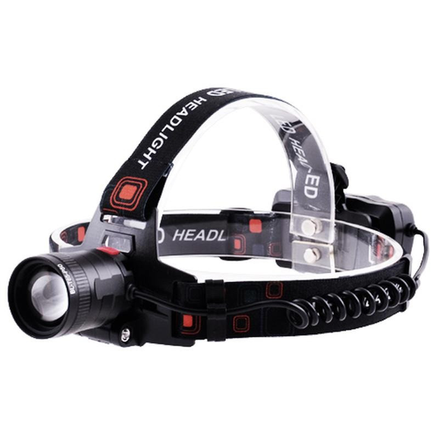 Фонарь налобный светодиодный BL-T85-P50 2x18650 zoom micro-USB Черный
