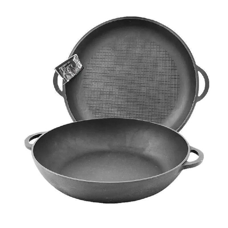 Сковорода чавунна Сітон з кришкою-сковородою 34 см (23514275)