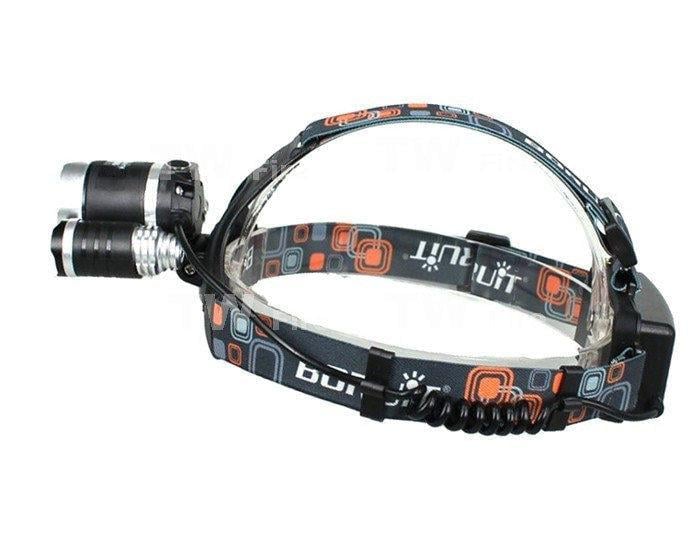 Фонарь налобный с защитой от влаги Bailong RJ-3000 Pro 3 светодиода/2 аккумулятора Черный (12556778) - фото 4