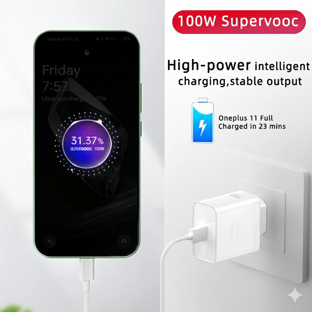 Зарядное устройство сетевое Realme SuperVOOC 100W OEM с кабелем 1 м (30773253) - фото 12 Зарядное устройство сетевое Realme SuperVOOC 100W OEM с кабелем 1 м (30773253) - фото 12