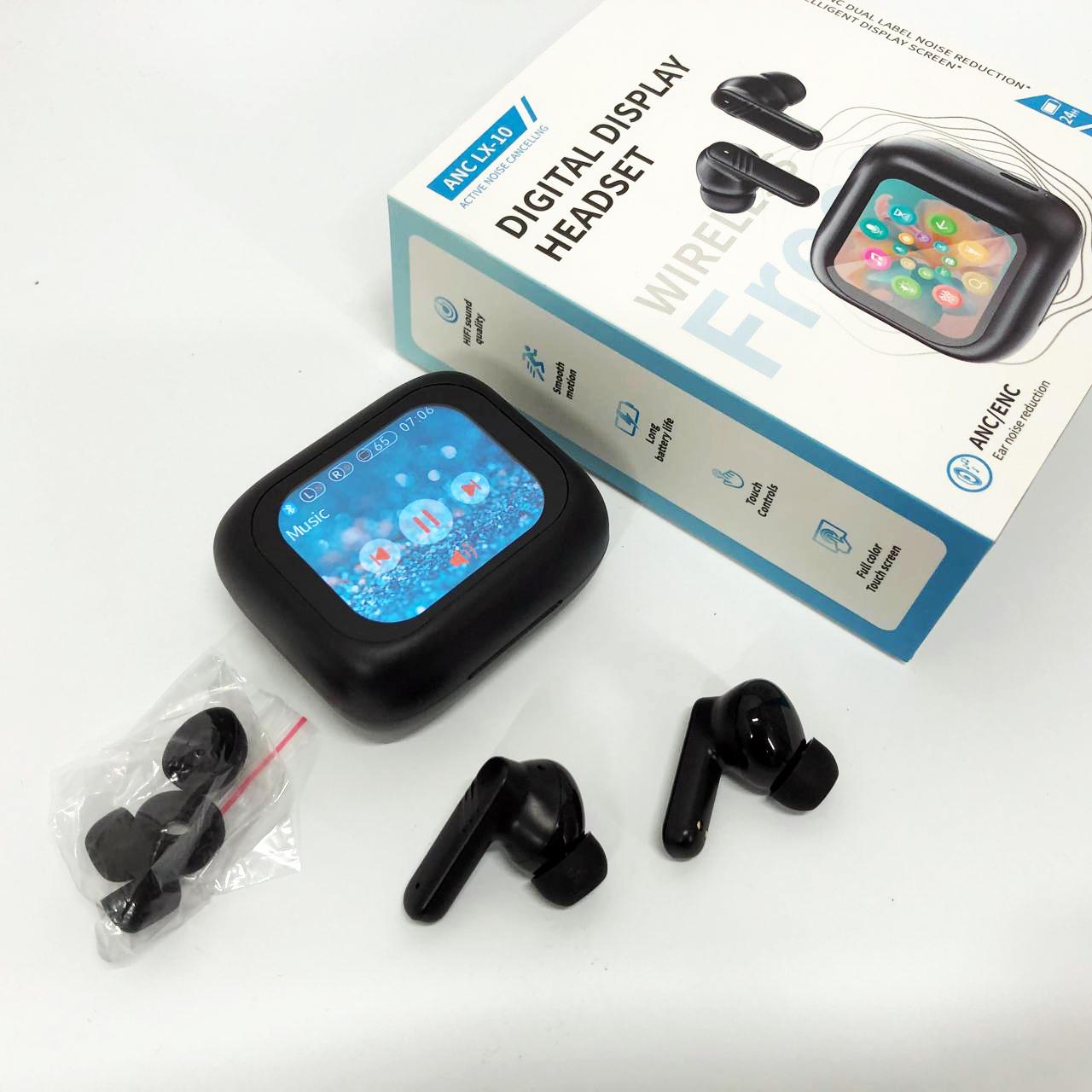 Навушники бездротові LX-10 TWS Earbuds з LED дисплеєм Bluetooth Чорний
