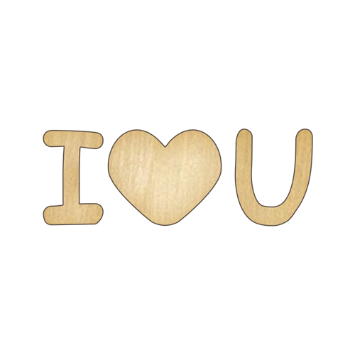 Заготовка из фанеры №140 I love you (5741)