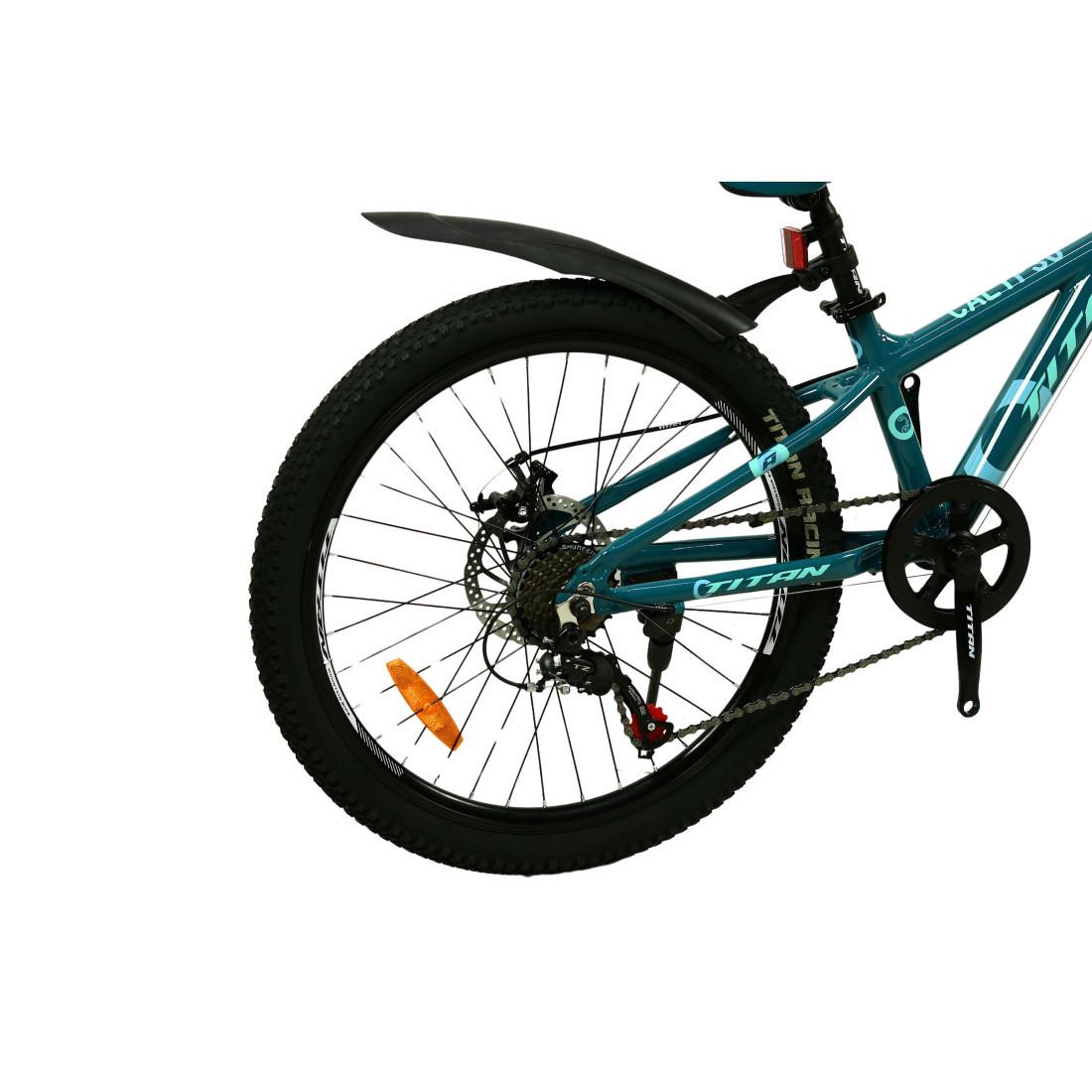Велосипед Titan Calypso 24"/11" Темно-зелений/блакитний - фото 4