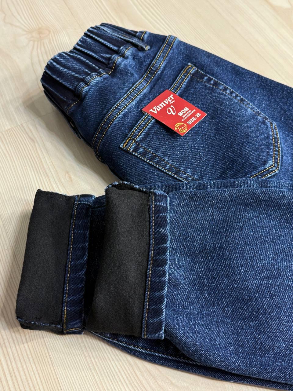 Джинси жіночі Vanver 8338 утеплені на флісі MOM jeans банани р. 28 Синій (5620) - фото 2 Джинси жіночі Vanver 8338 утеплені на флісі MOM jeans банани р. 28 Синій (5620) - фото 2