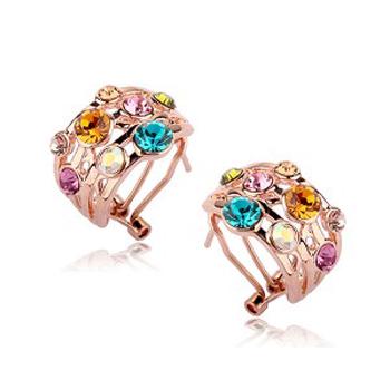 Серьги с кристаллами Сваровски Italina 5321396 Разноцветный