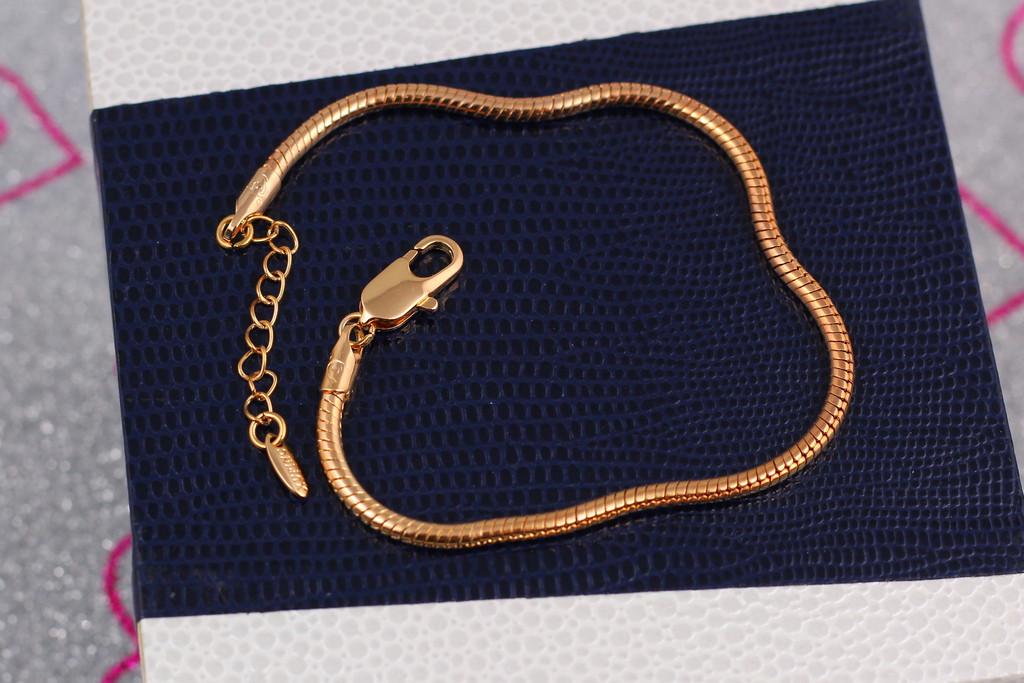 Браслет Xuping Jewelry Пандора 19 см/добавка цепи 3 см 3 мм Золотистый (1605968743)