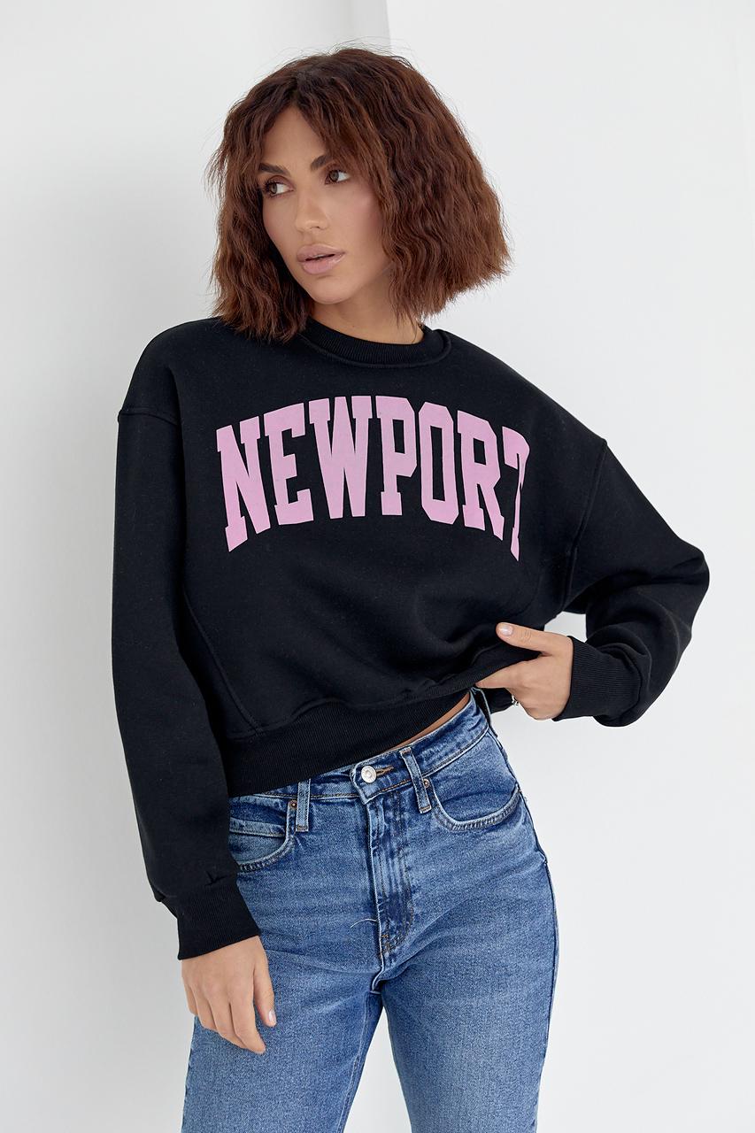 Свитшот укороченный "Newport" S Черный (12489579) - фото 3 Свитшот укороченный "Newport" S Черный (12489579) - фото 3