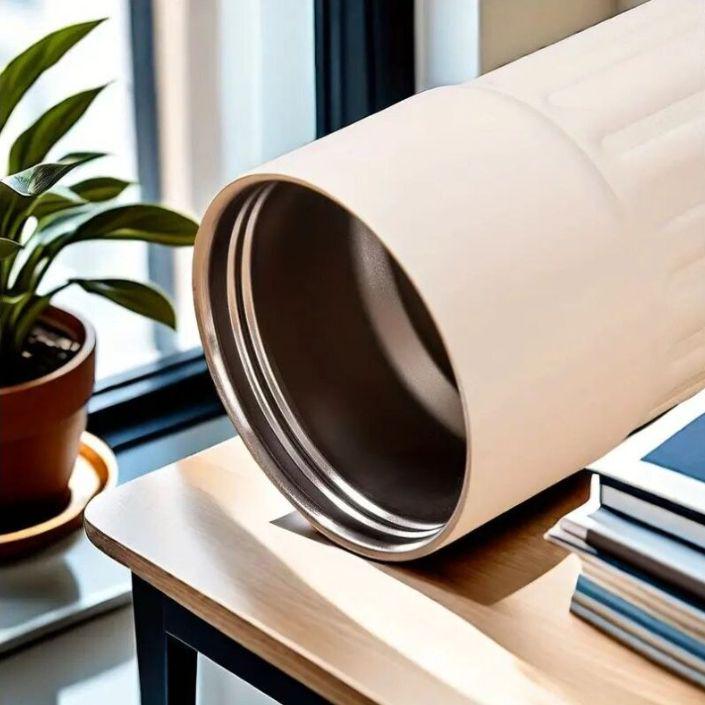 Термокухоль з інтелектуальним дисплеєм температури нержавіюча сталь з чорною кришкою 450 мл Білий (2466162331) - фото 5