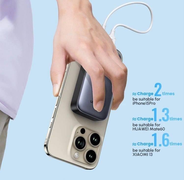 Повербанк Ugreen PB502 10000 mah 30W со сквозной зарядкой (26389494) - фото 8