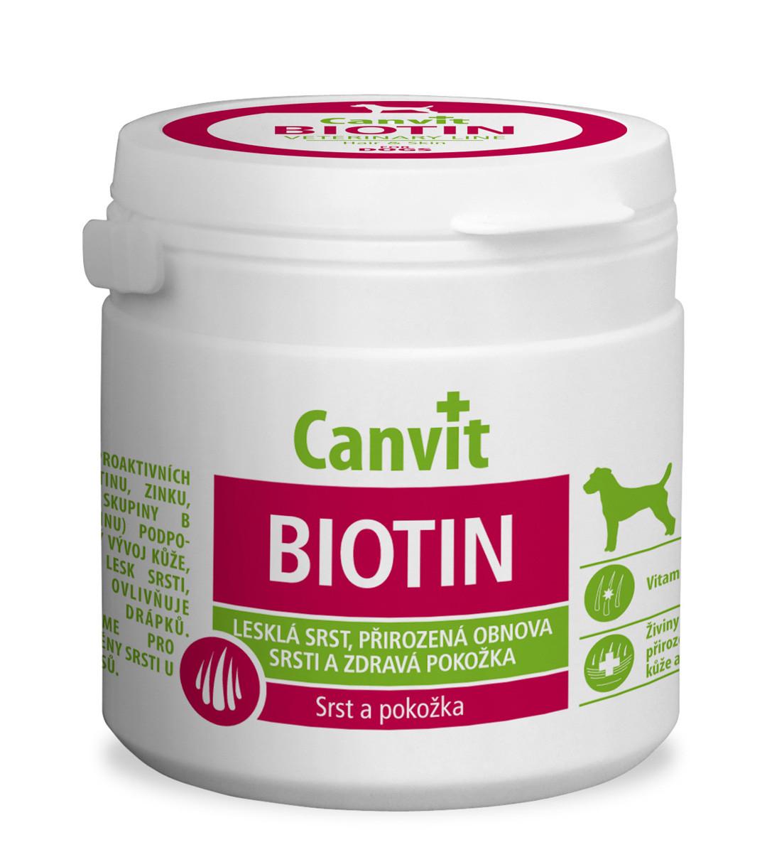 Вітамінна кормова добавка Canvit Biotin для ідеальної шерсті собак до 25 кг 100 г (can50713) - фото 1