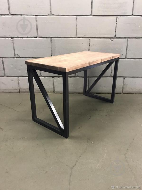 Стол обеденный GoodsMetall из металла и дерева, Лофт 1200х600х750 "Эктор"