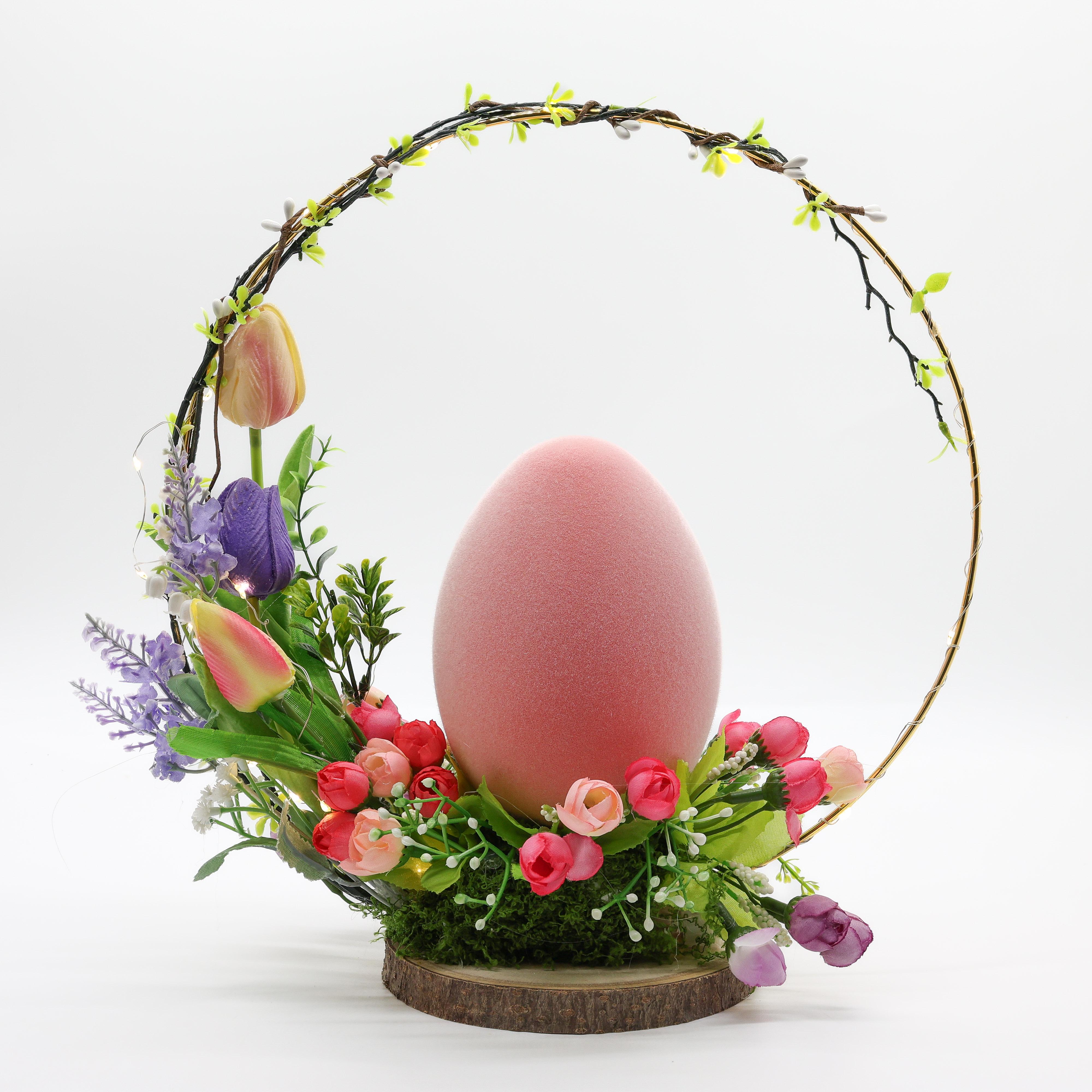 Композиция пасха GALA DECOR из искусственных цветов и пасхального яйца в металлическом ободе с подсветкой (КП3030ЯЛ) Композиция пасха GALA DECOR из искусственных цветов и пасхального яйца в металлическом ободе с подсветкой (КП3030ЯЛ)