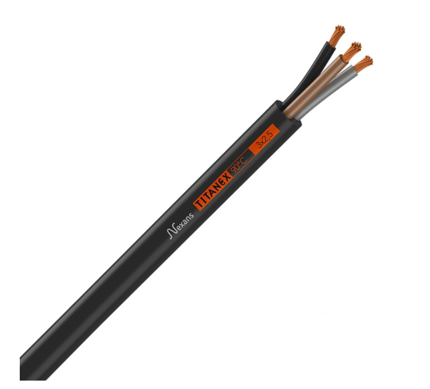 Кабель резиновый Titanex H07RNF 3х2,5 мм2 на катушке 300 м (37029T) Кабель резиновый Titanex H07RNF 3х2,5 мм2 на катушке 300 м (37029T)