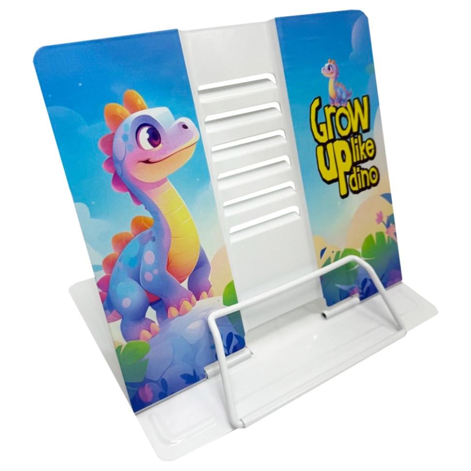 Подставка для книг металлическая Bambi Grow up like dino Синий (KP-406-B-48)
