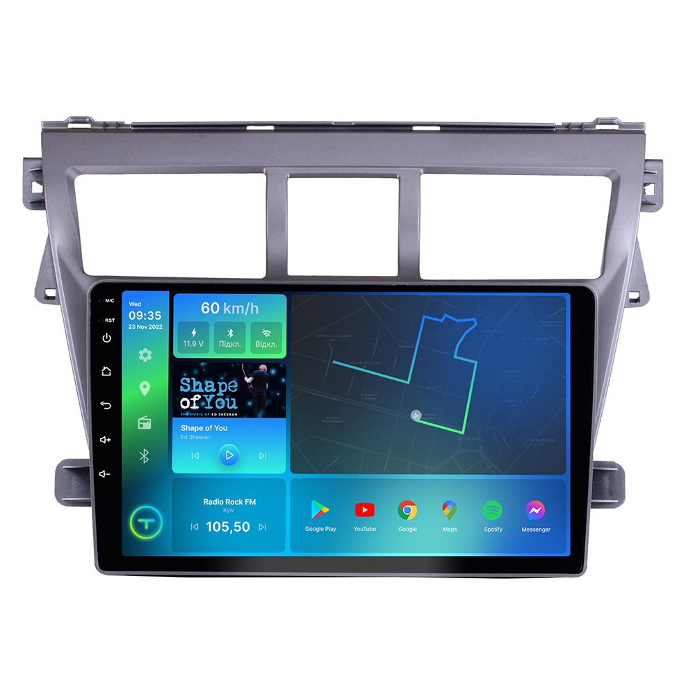 Автомагнітола штатна Torssen Toyota Yaris 06-12/Vios 06-12 silver F98256 4G Carplay DSP (202307882)