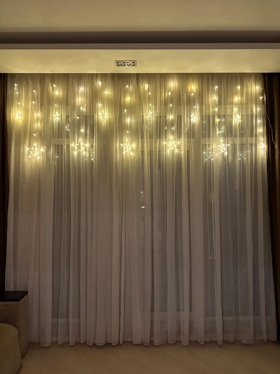 Гірлянда Зірки 12 зірок 3 м Білий теплий (909090) - фото 7 Гірлянда Зірки 12 зірок 3 м Білий теплий (909090) - фото 7