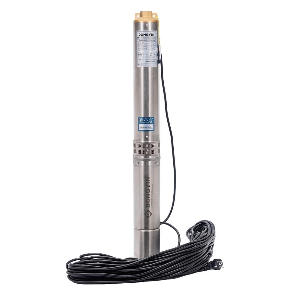 Насос відцентровий свердловинний Dongyin 4SEm2/6 0,25 кВт H 42/36 м Q 55/30 л/хв Ø102 мм кабель 30 м (777442)