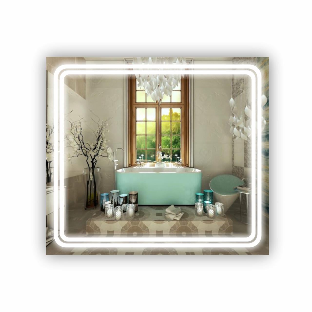 Зеркало для ванной комнаты с LED подсветкой SR-066 900х800 мм