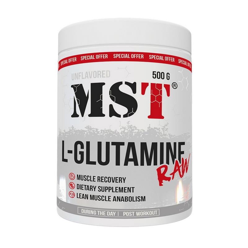 Глютамин MST L-Glutamine Raw 500 г Без вкуса (18073-01)