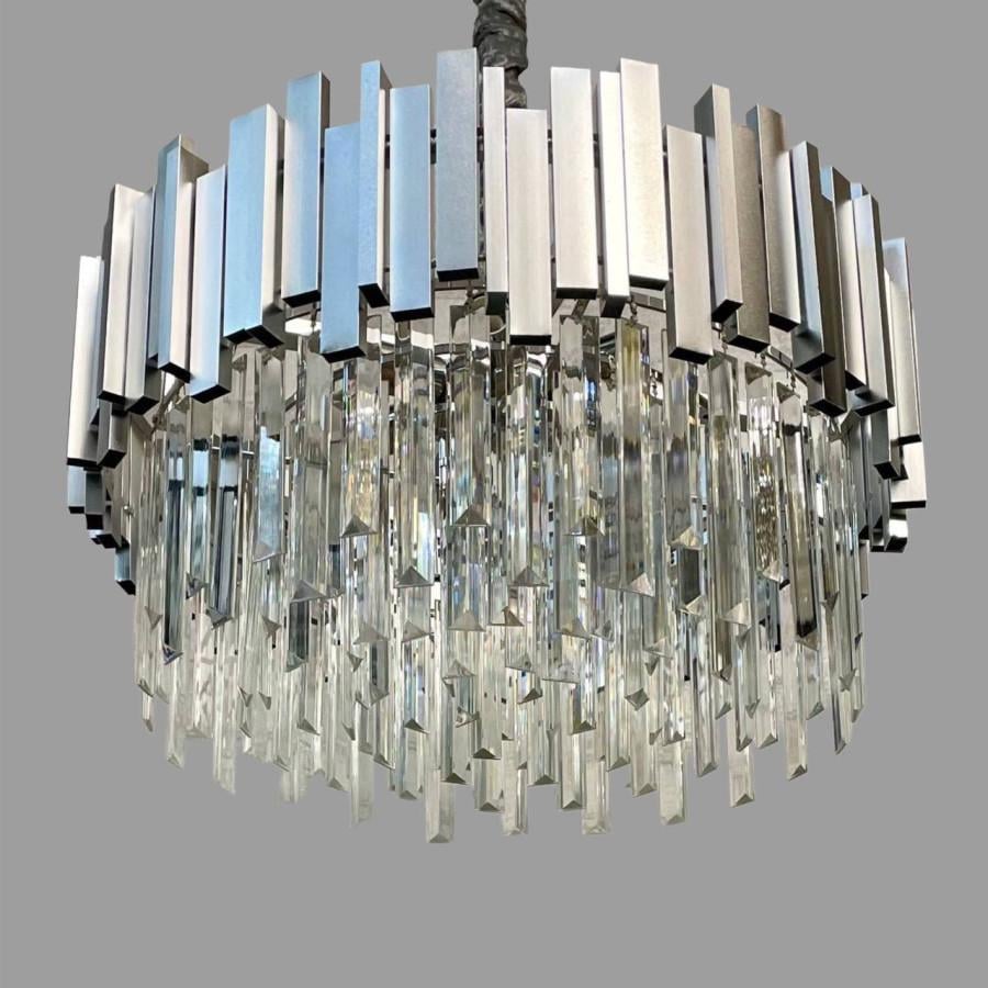 Люстра кришталева 6523-500 SSL на 7 ламп Сріблястий (2899298965)