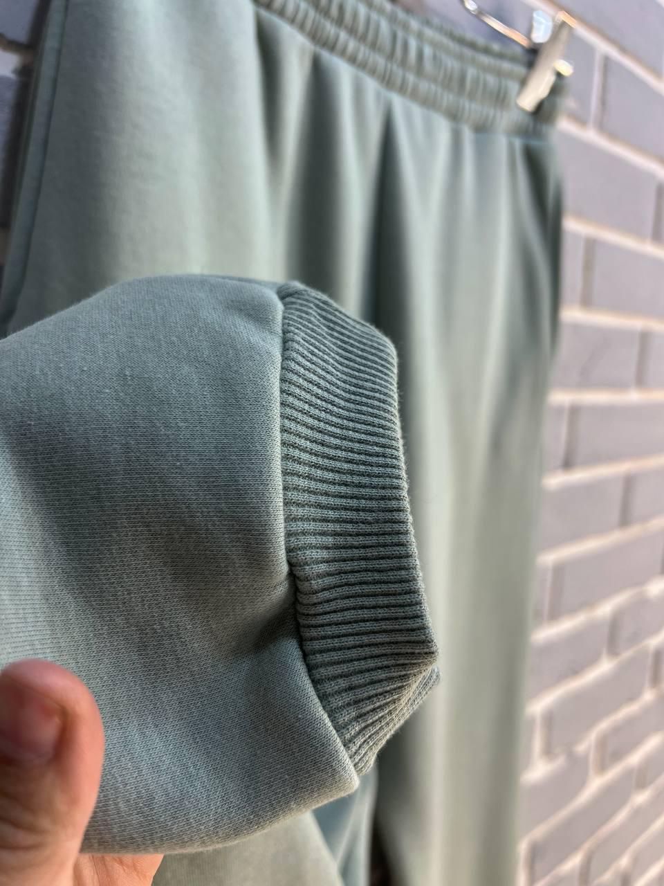 Брюки женские PEPPER MINT 24-13 спортивные джоггеры резинка на талии утепленные L Оливковый (925) - фото 8