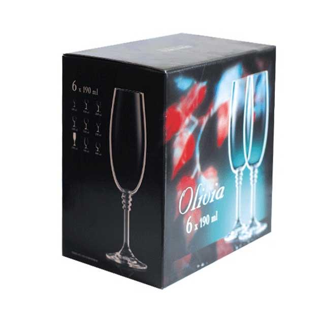 Набір келихів для шампанського Bohemia Olivia 190 мл 6 шт. (40346/190) - фото 4