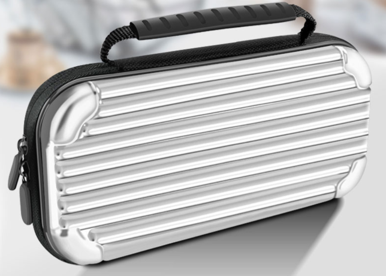 Чехол-кейс сумка для Nintendo Switch с ручкой OLED Silver