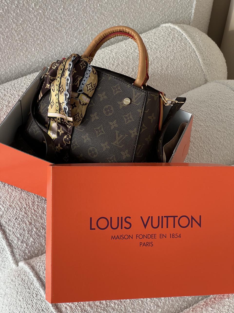 Сумка Louis Vuitton Braided Handle Montaigne Handbag Monogram mini клатч Коричневый (2535111356)