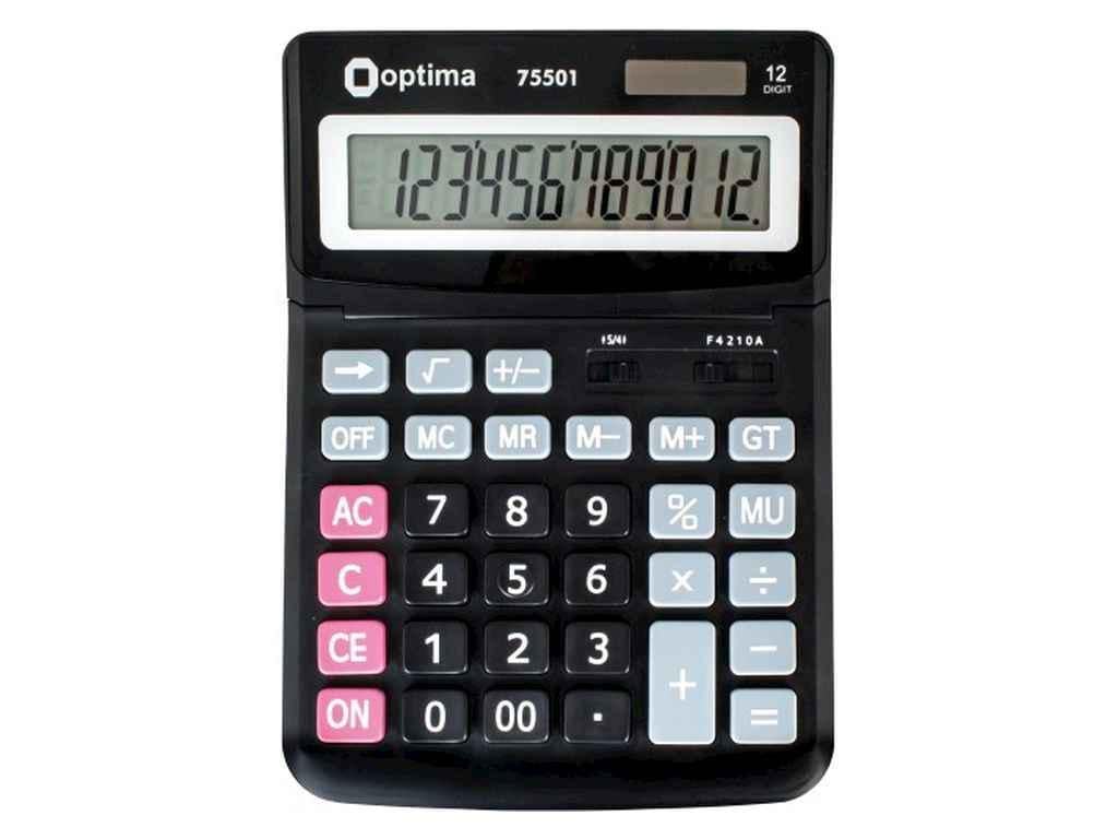 Калькулятор Optima O75501 настольный 12 разрядов (1052149) Калькулятор Optima O75501 настольный 12 разрядов (1052149)