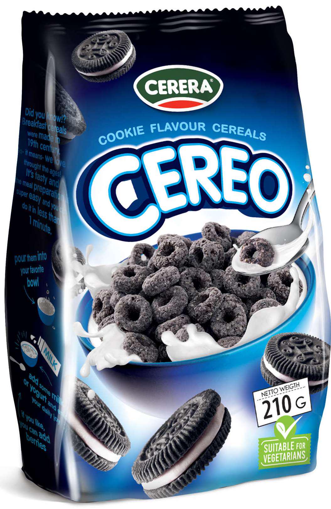 Кольца хрустящие Cereo со вкусом печенья 210 г (15527)
