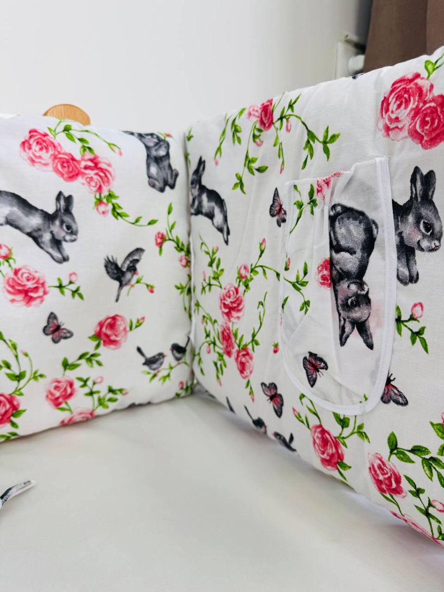 Защита для бортиков для детской кроватки сплошная 4 стороны 120x60x37 см (191) - фото 3 Защита для бортиков для детской кроватки сплошная 4 стороны 120x60x37 см (191) - фото 3