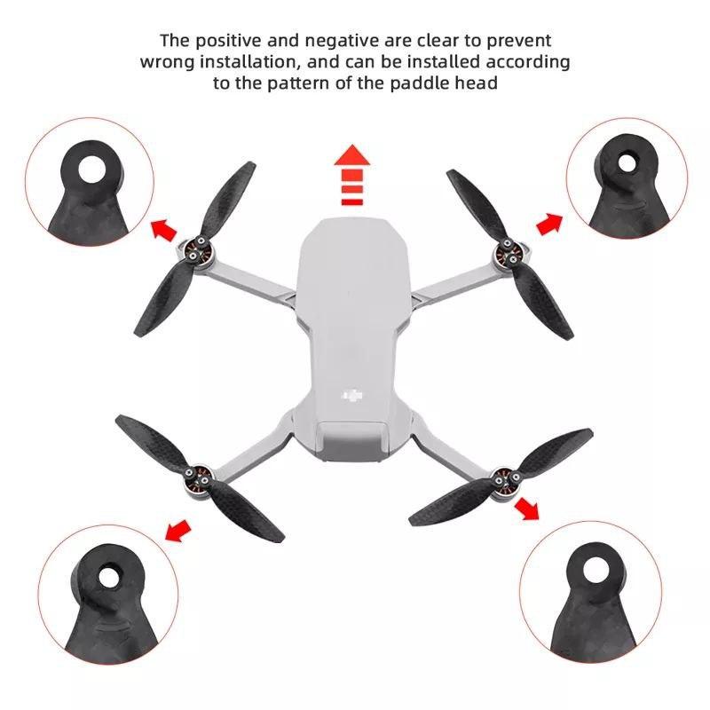 Лопаті удароміцні для дрону DJI Mini 2 з карбону з шумопоглинанням - фото 3