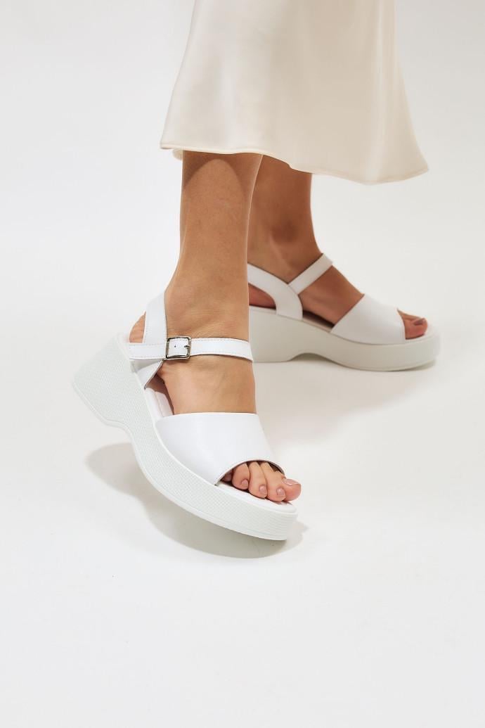 Босоніжки жіночі ALLSY шкіряні р. 39 Білий (195538) - фото 3 Босоніжки жіночі ALLSY шкіряні р. 39 Білий (195538) - фото 3