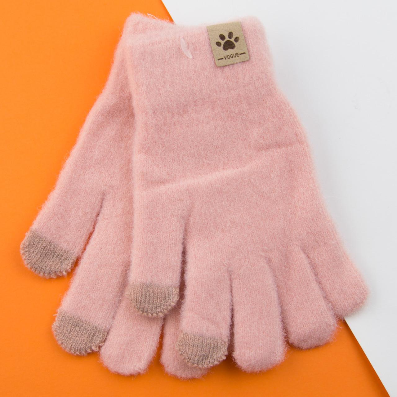 Перчатки для детей 4-6 лет сенсорные 22-25-46 Розовый (DR009949