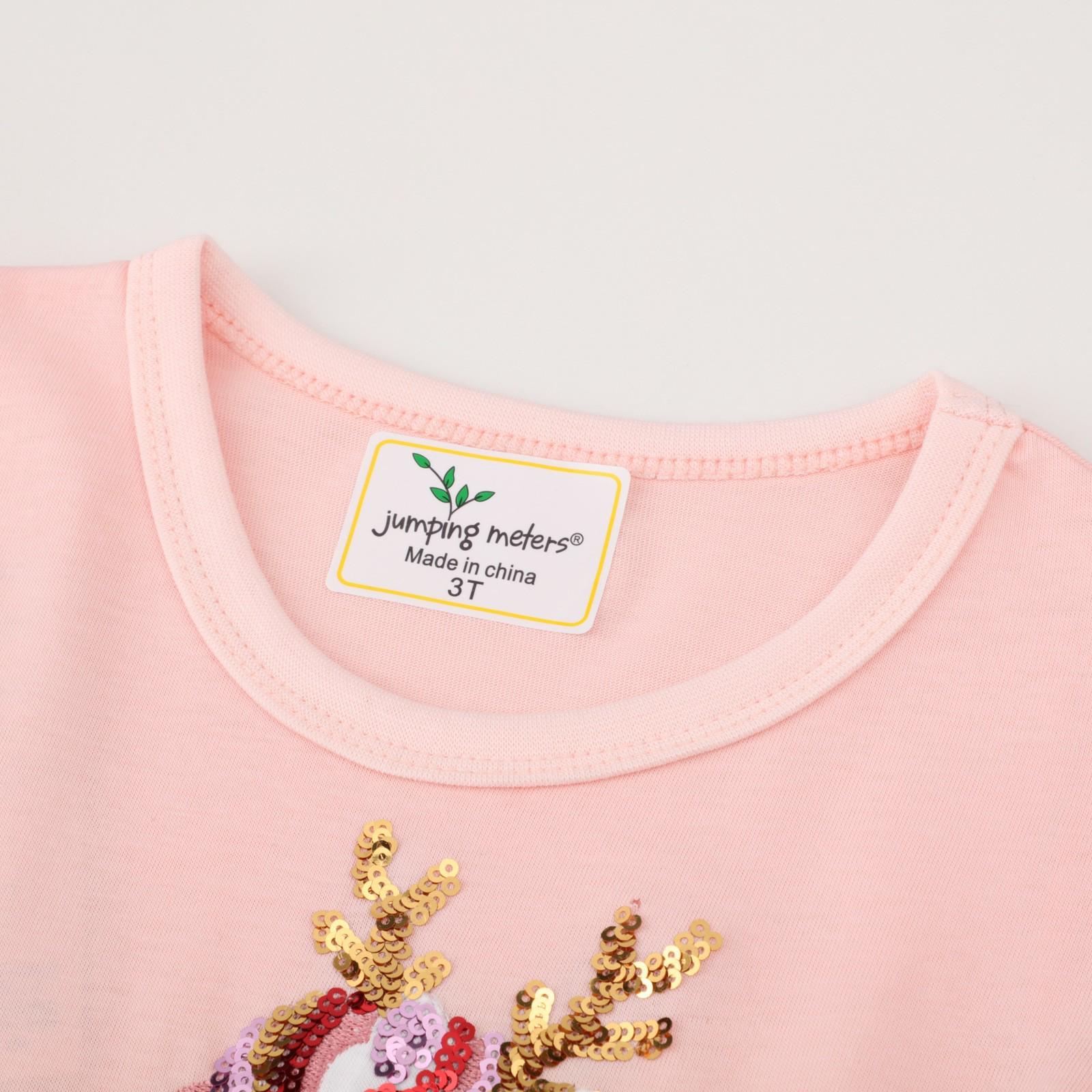 Платье детское с единорогом 110 см Пудровый (23991970) - фото 4 Платье детское с единорогом 110 см Пудровый (23991970) - фото 4