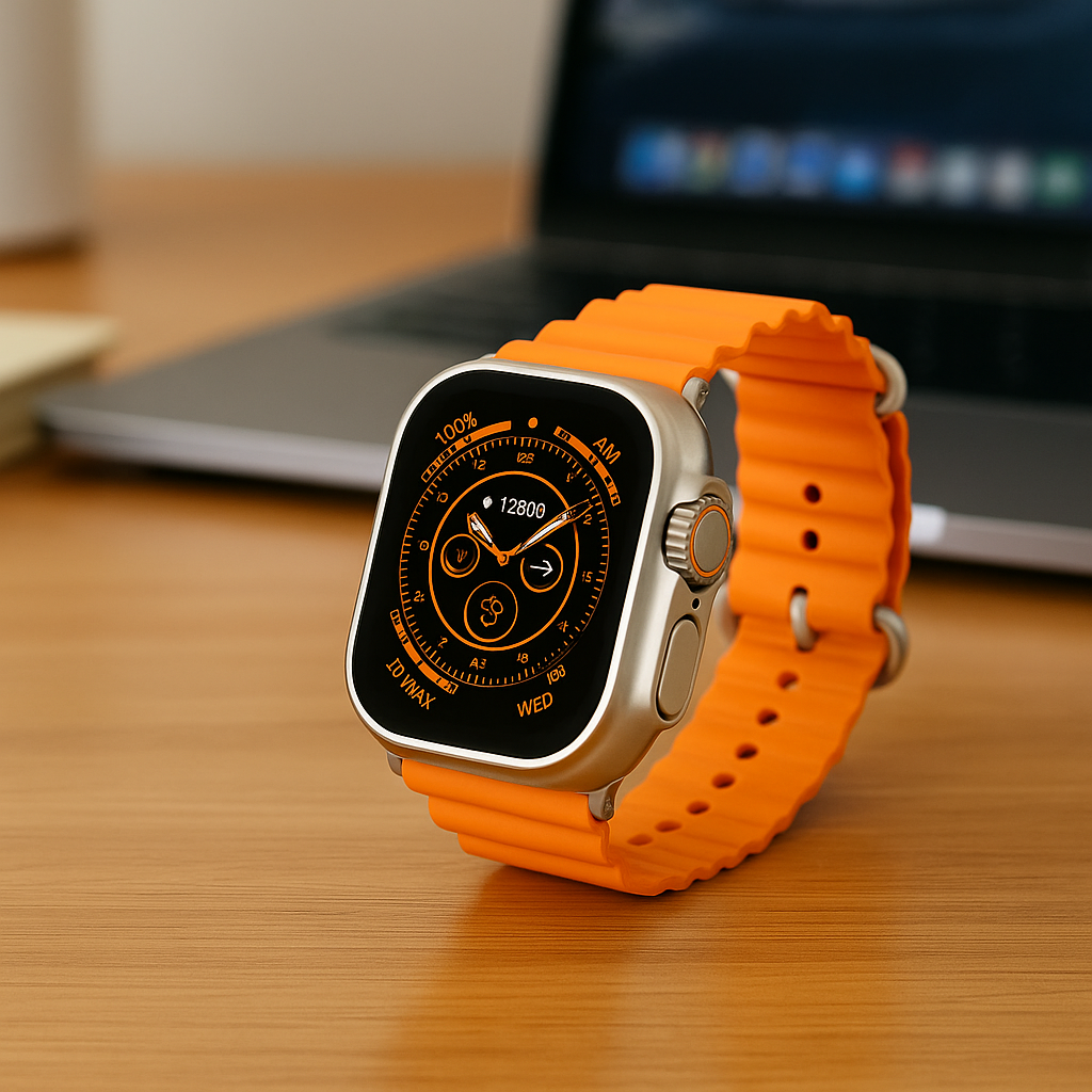 Смарт-часы наручные сенсорные SmartX8 Ultra спортивные с шагомером и GPS Оранжевый (SWS8UO) - фото 8
