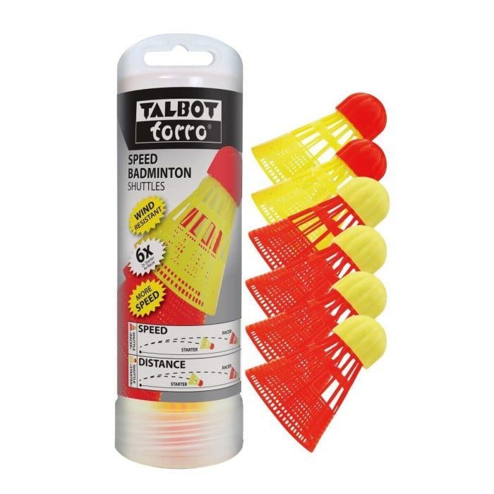 Волани для швидкісного бадмінтону Talbot Torro Speed Badminton shuttle 6 pack tube (490182)