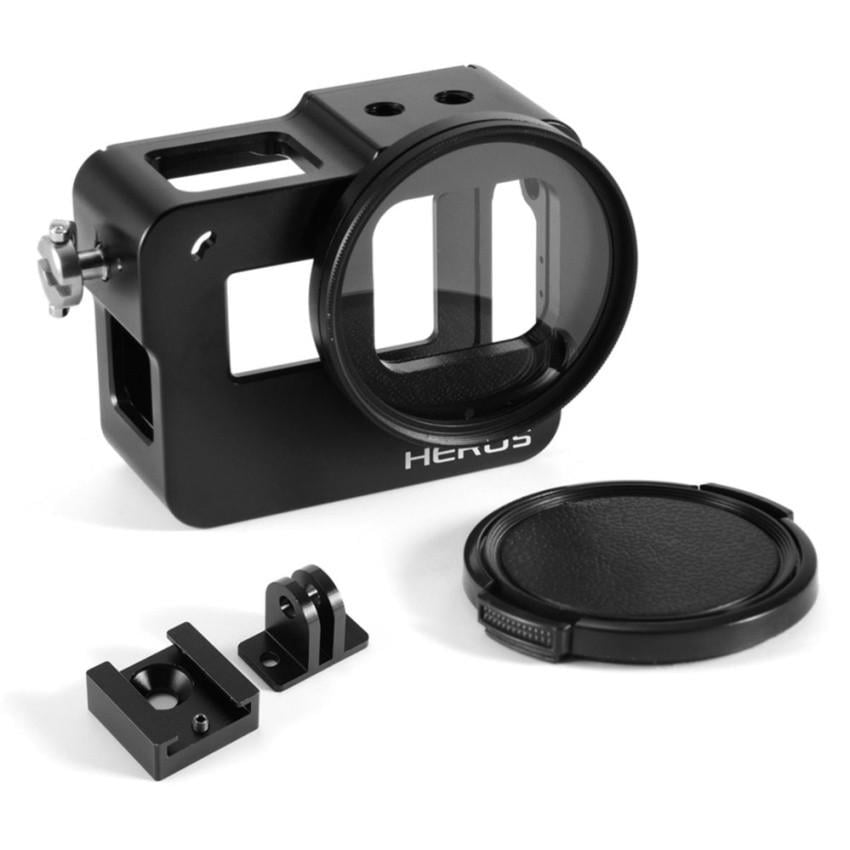 Корпус алюминиевый экшн камер GoPro Hero XTGP433 5 6 7 с фильтром 52 UV и крышкой