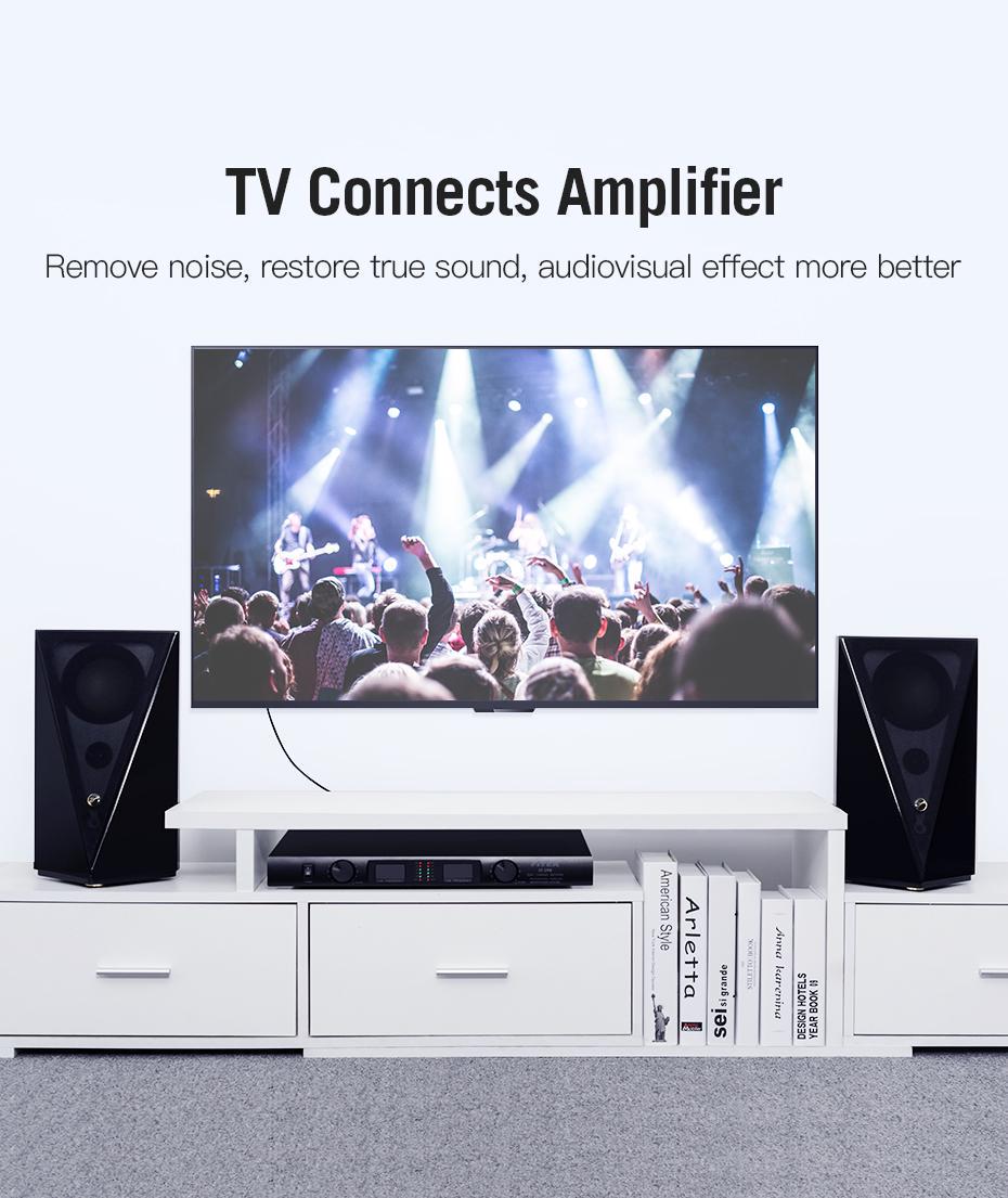 Кабель Vention 2RCA-2RCA стерео тюльпани Hi-Fi звук RCA 2 м Чорний (VAB-R06-B200) - фото 5 Кабель Vention 2RCA-2RCA стерео тюльпани Hi-Fi звук RCA 2 м Чорний (VAB-R06-B200) - фото 5