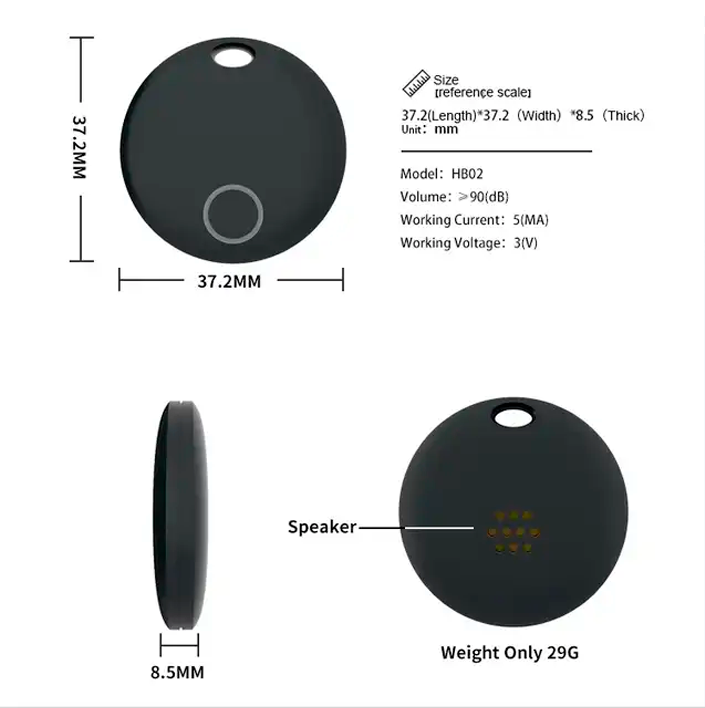 Брелок-трекер Smart Memory Key Finder кишеньковий Чорний (HB02B) - фото 2