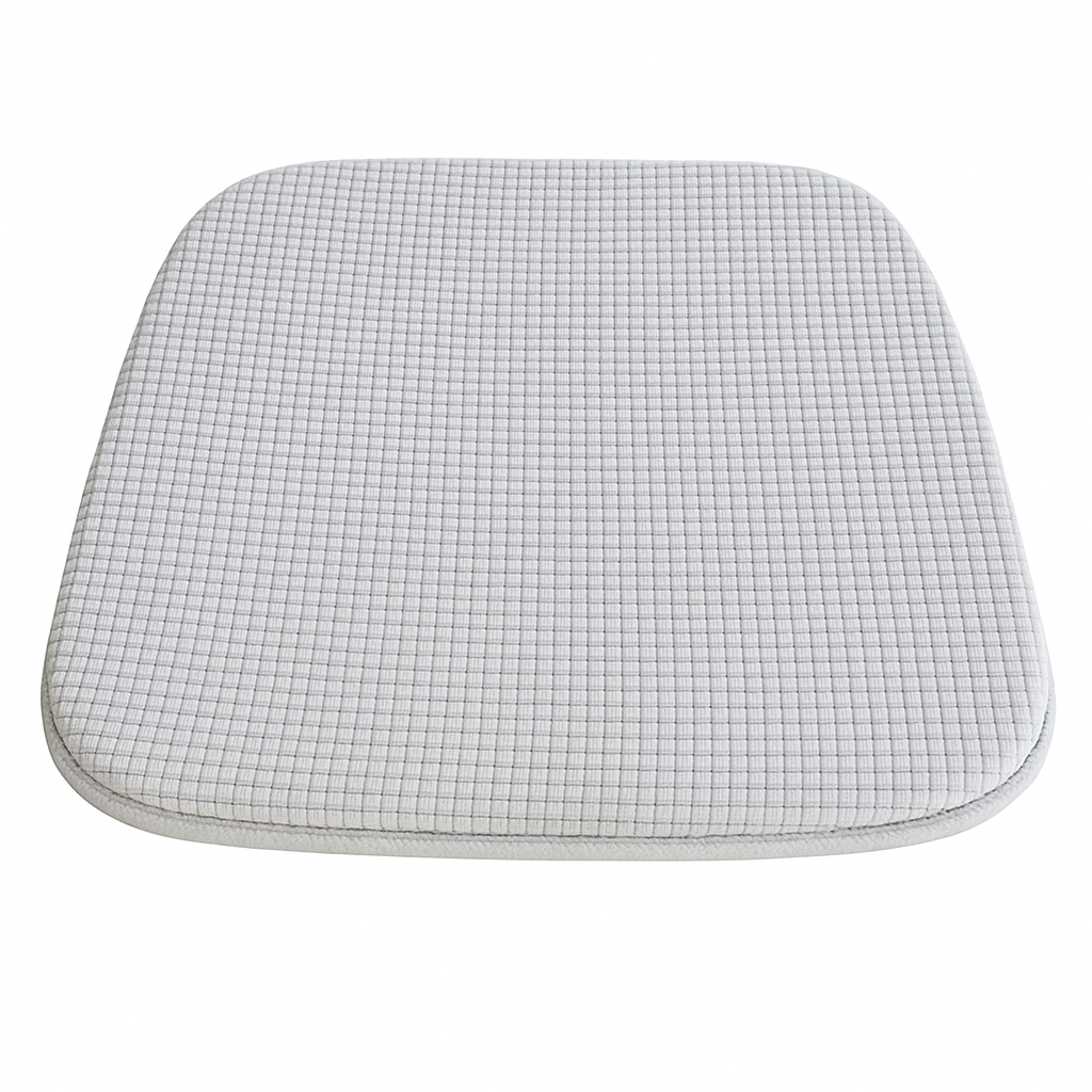 Подушка на стул Stenson Waffle с антискольжением 37х40 см Светло-серый (R94338-GR)