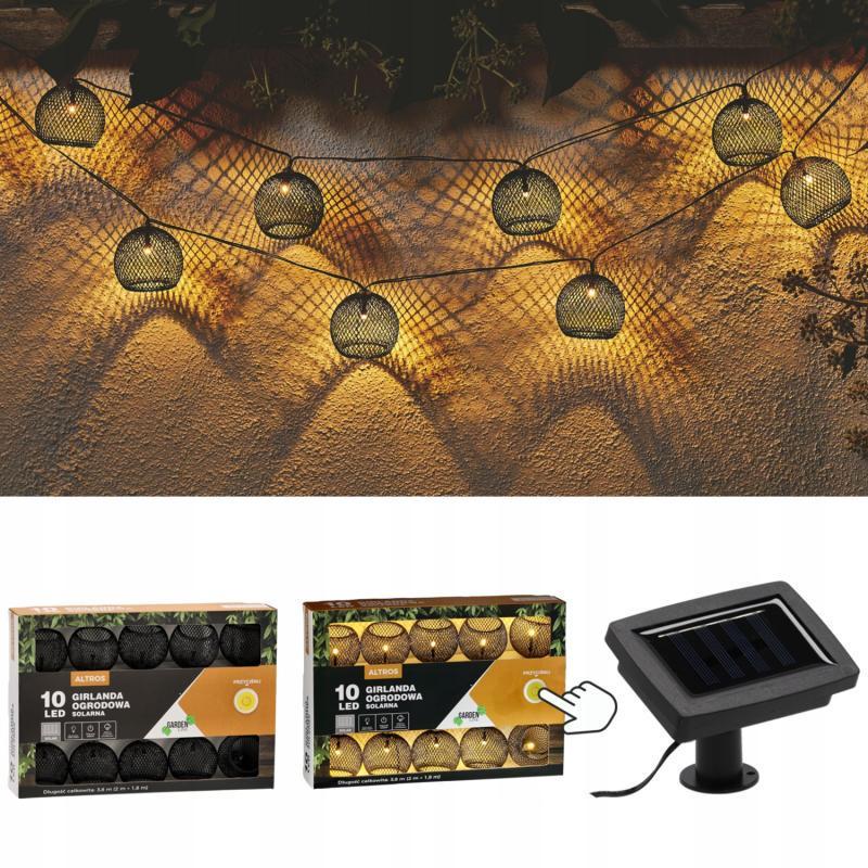 Гирлянда солнечная GardenLine SOL3651 10 LED теплый белый для террасы 3,8 м - фото 2