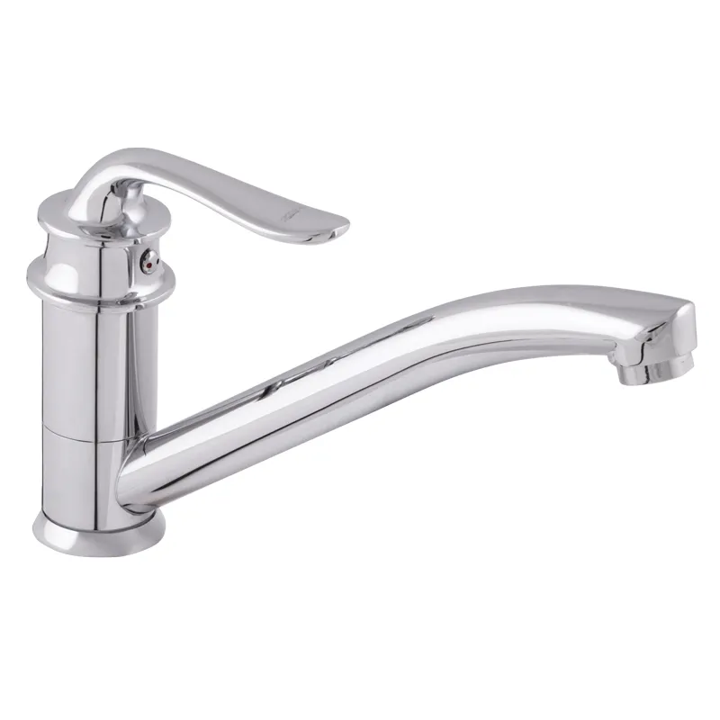 Смеситель для кухни Zerix Z49219 из силумина Стальной (ZX0487)