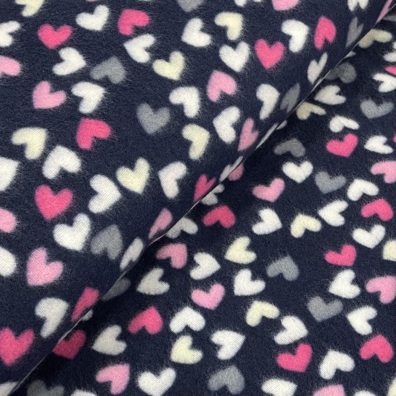 Ткань флис полар сердечко Темно-синий (24478905) Ткань флис полар сердечко Темно-синий (24478905)